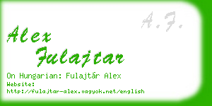 alex fulajtar business card